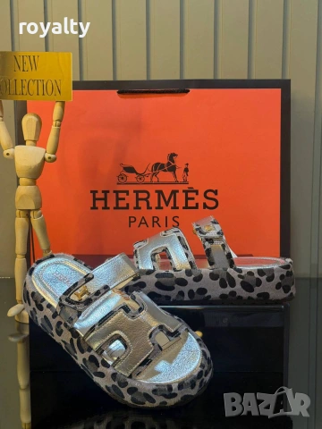 Hermes Нови Дамски Чехли Ерме Различни Цветове , снимка 6 - Чехли - 55129772