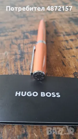 химикалка HUGO BOSS Gear Icon светлооранжев лак лого на пръстена, снимка 8 - Колекции - 55577757