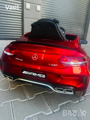 Детска Акумулаторна кола Mercedes Benz C63s AMG червена , снимка 6 - Коли, камиони, мотори, писти - 55181531