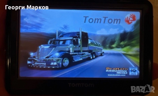 Навигация TomTom Europe Truck, със зарядно и стойка за стъкло, 25 евро.
