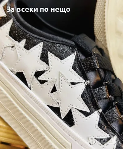 Amiri Stars Court Low "Black/White" Мъжки Маратонки👟Дамски Маратонки Код ch37, снимка 3 - Маратонки - 55414515
