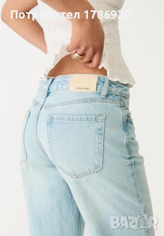 💙 Дамски дънки Stradivarius в baby blue - нови с етикет! 💙, снимка 3 - Дънки - 48797794