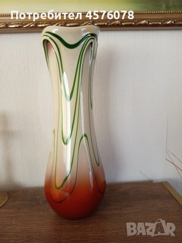 ретро ваза тип Мурано, снимка 2 - Вази - 54108882
