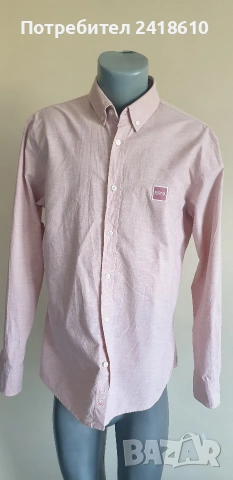 Hugo Boss Cotton Slim  Fit Cotton Mens Size L ОРИГИНАЛ! Мъжка Риза!, снимка 2 - Ризи - 54767636