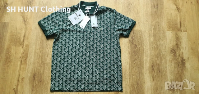LACOSTE Monogram Print Short Sleeve Polo Shirt размер S / M / L / XL / XXL поло тениска, снимка 3 - Тениски - 54795742