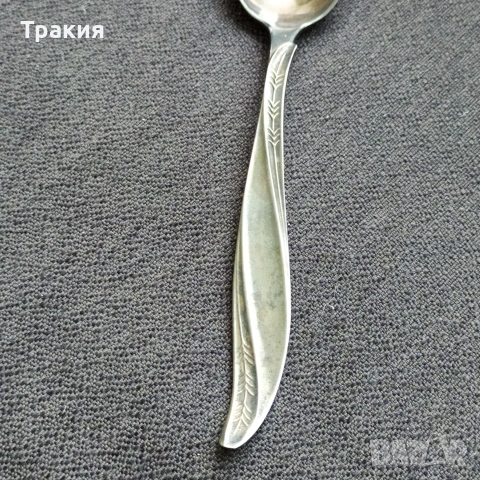 Стари посребрени лъжички с кутия, снимка 4 - Антикварни и старинни предмети - 55000338