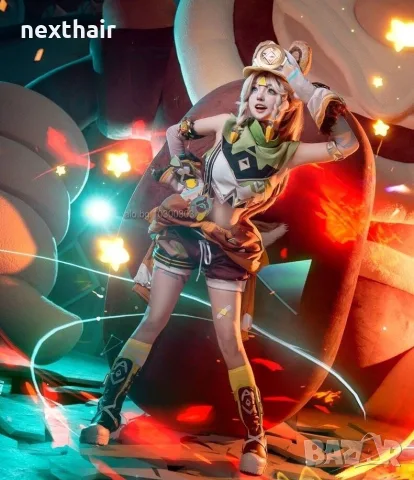 Аниме висококачествена перука Genshin Impact Kachina Cosplay, снимка 3 - Аксесоари за коса - 55600744