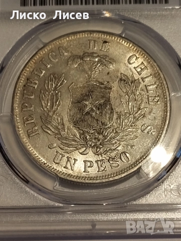 Чили 1 песо 1875г., снимка 8 - Нумизматика и бонистика - 53960309