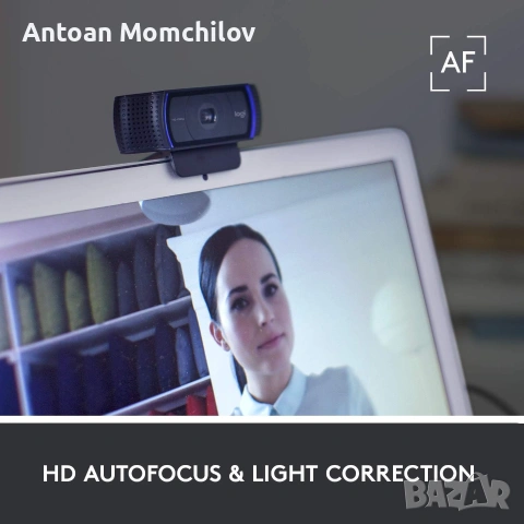 Уеб камера Logitech C920 Pro HD 1080p, снимка 3 - Камери - 55092053
