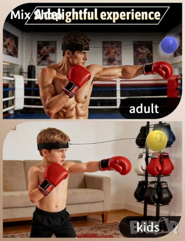 Нов комплект от Рефлексна топка за бокс, снимка 5 - Други спортове - 54280027