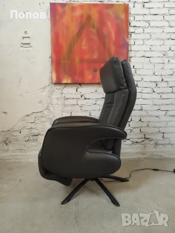 Кожен електрически recliner, снимка 11 - Дивани и мека мебел - 55426047