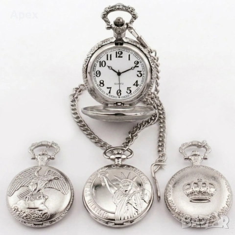 Стоманена Верижка за Джобен Часовник 37см. Масивен Сребрист Кюстек. Здрави и Стилни Верижки Кюстеци, снимка 8 - Джобни - 54010600