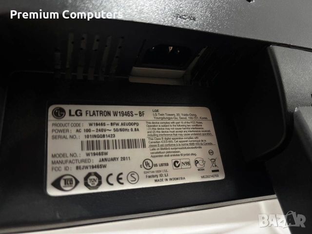 Монитор LG Flatron 18.5' W1946S-BF LCD , снимка 4 - Монитори - 55161695