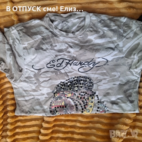 Лот 3 дамски тениски Ed Hardy, H&M  - 10 евро. Цената е за 3 броя, снимка 2 - Тениски - 54175438