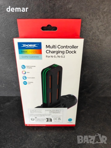 Зарядна станция за контролери Switch 2 – Зарежда 4 Joy-Con и 2 Pro контролера, снимка 10 - Аксесоари - 54515198