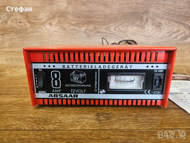 Зарядно за акумулатор Absaar 12V 8A – Отлично състояние, снимка 3 - Аксесоари и консумативи - 54193240