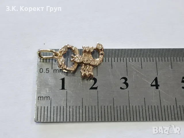 Златна висулка Скорпион 14К / 1,65 гр. , снимка 7 - Колиета, медальони, синджири - 55516913