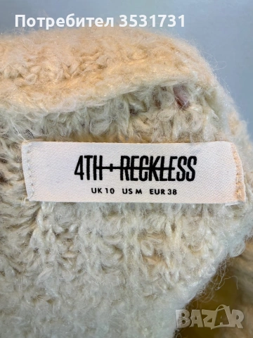 4th & Reckless бяла дебела пола размер М, снимка 3 - Поли - 54398772