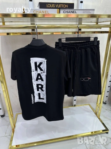 Karl Lagerfeld Нов Черен Мъжки Комплект 