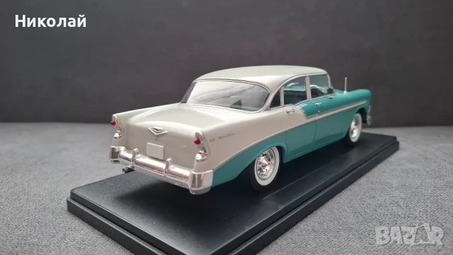 1956 Chevrolet Bel Air 1:24 Hachette/Salvat Diecast Колекционерски модел количка, снимка 7 - Колекции - 55474309