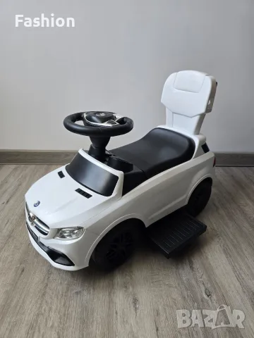 Детска кола за бутане + родителски контрол MERCEDES AMG в бял цвят + нов сенник., снимка 9 - Други - 55628469