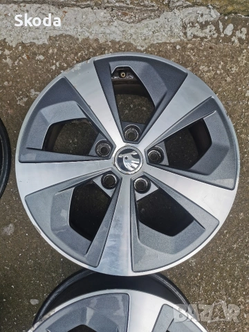 джанти Skoda 5x112 16, снимка 6 - Гуми и джанти - 54527998