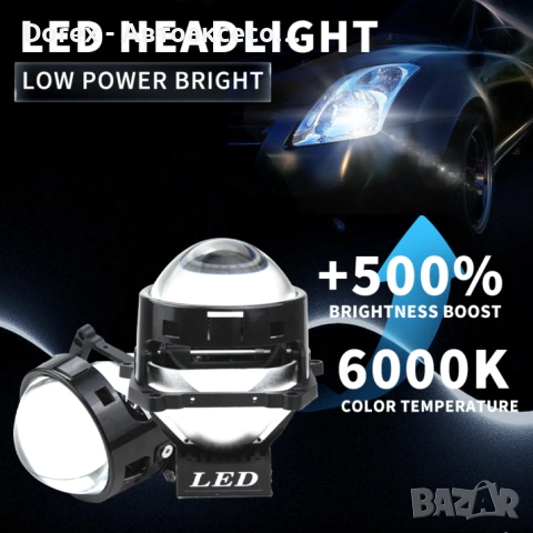 Bi-LED комплект лазерни лупи 3" за вграждане във фарове фарове - 90W, 120W или 156W, снимка 17 - Аксесоари и консумативи - 54196039