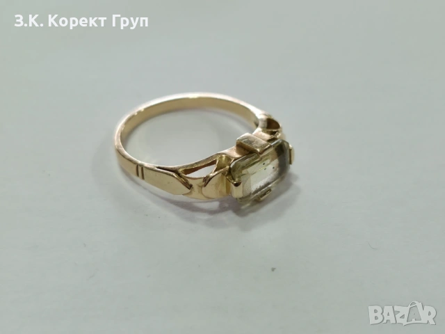 Дамски златен пръстен 14К 585 / 3,24 гр, снимка 2 - Пръстени - 54546380