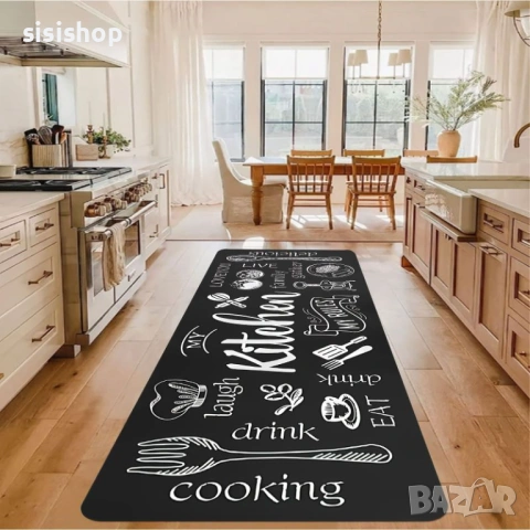 Пътеки за кухня с надписи Love в неутрални тонове 4579, снимка 6 - Други стоки за дома - 53985976