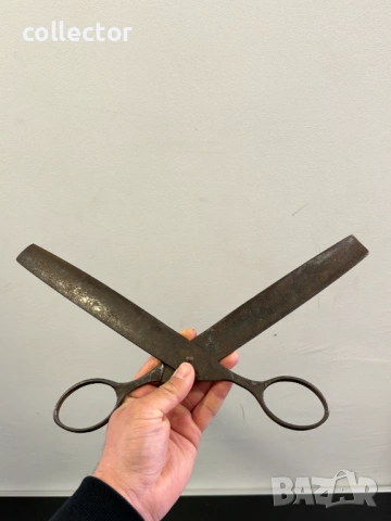 Голяма кована абаджийска ножица. №8092, снимка 6 - Антикварни и старинни предмети - 54192848