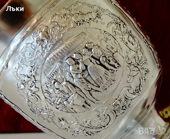 Калаен бокал WMF,лимитирана серия Gluckliches Biedermeier, снимка 7 - Антикварни и старинни предмети - 55448594