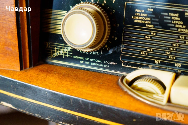 Ретро радио грамофон Естония 2, антикварно, снимка 9 - Антикварни и старинни предмети - 53949408