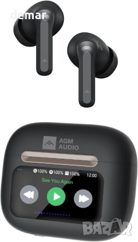 AGM Audio Buds 9 – TWS безжични слушалки с кейс и дисплей с контрол