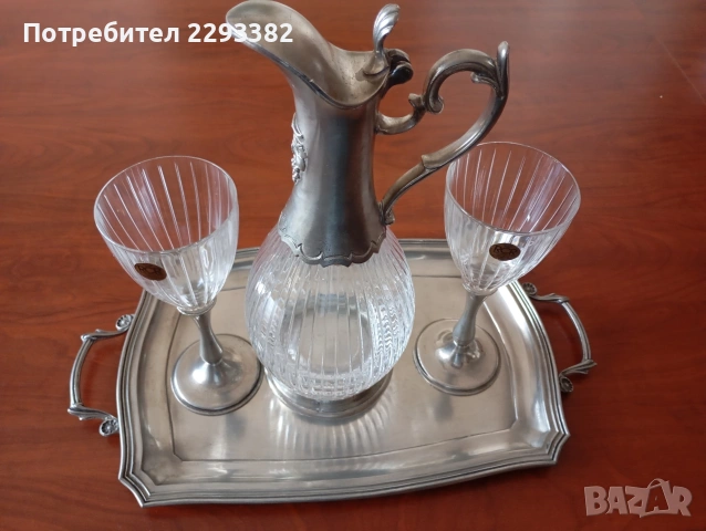 Комплект за вино , снимка 3 - Антикварни и старинни предмети - 54568180