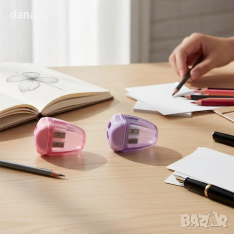 6560 Двойна острилка за моливи KEYROAD с контейнер, снимка 4 - Ученически пособия, канцеларски материали - 54177004