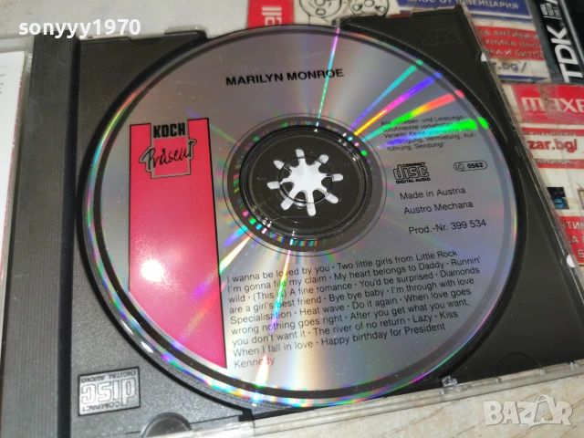 MARILYN MONROE CD ВНОС GERMANY 1906261259H2E7R, снимка 12 - CD дискове - 54968586