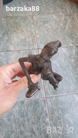 Стара бронзова фигура Африканка, снимка 5 - Колекции - 54358915