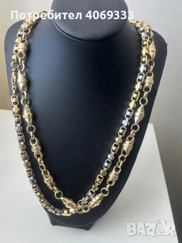 Златен ланец 37.03гр 14к 66см, снимка 3 - Колиета, медальони, синджири - 54175786