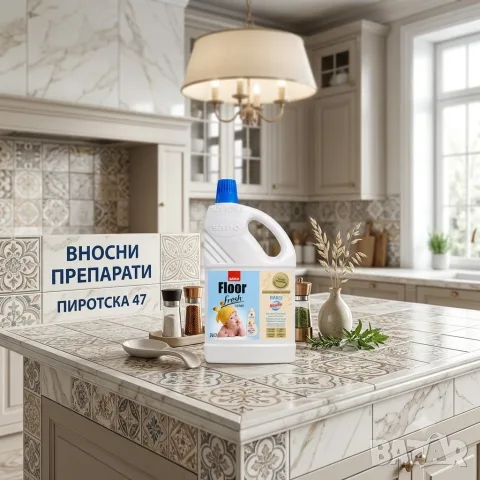 Концентриран препарат за под Sano Maxima Floor Fresh Home Baby Oat 2 л