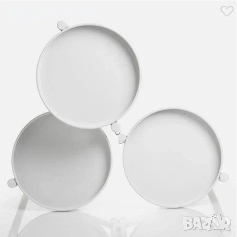 Декоративен цветарник Mercado Тrade, Метал, 3нива, Бял, снимка 3 - Градински мебели, декорация  - 54150654