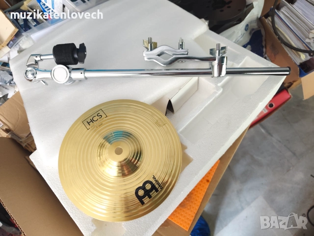 Чинел 8'', държач и стойка комплект за рототоми