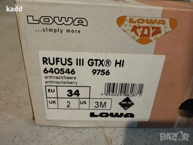 детски обувки LOWA Rufus 34, снимка 3 - Детски маратонки - 54961790