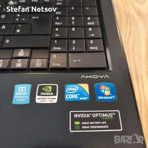 Лаптоп Medion Akoya, i3, 4gb ram, Geforce GT540M 1gb, 500gb hdd, снимка 3 - Лаптопи за дома - 54736789