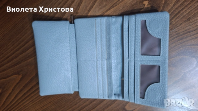 Дамско портмоне естествена кожа, снимка 3 - Портфейли, портмонета - 54383532