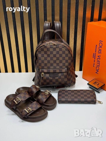 Louis Vuitton Нов Дамски Комплект Чехли Чанта Луи Витон Различни Модели , снимка 3 - Чехли - 55030831