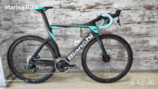 Карбонов шосеен велосипед Bianchi Oltre RC Disc SRAM Red AXS Powermeter Fulcrum Speed 40T | 57