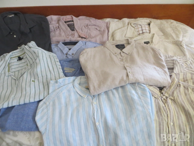 Мъжки ризи с дълъг ръкав от лен