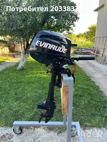 Извънбордов четиритактов двигател EVINRUDE 3.5Hp (къс ботуш, размер - S), снимка 2 - Воден транспорт - 55686822