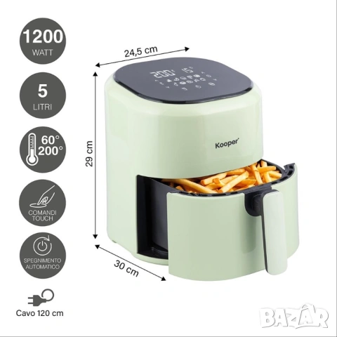дигитален фритюрникс горещ въздух Kooper , снимка 4 - Фритюрници - 54838528