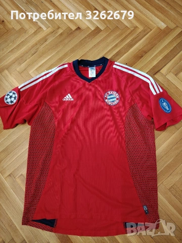 Adidas Bayern Munich 2002 оригинална ретро тениска размер xl, снимка 3 - Тениски - 55086411